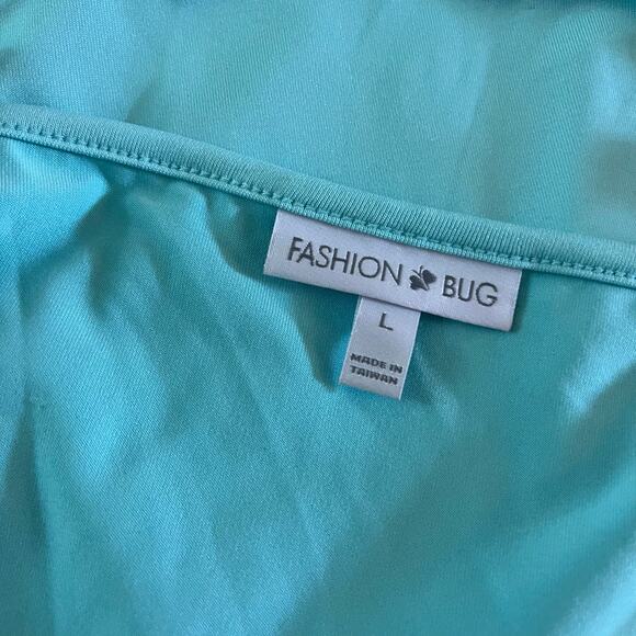 Fashion Bug Teal Lace Trim Cami Tank Y2K 2000s - Picture 4 of 5